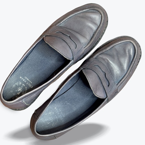 Cole Haan Pinch Maine Classic Penny Loafers Grand OS Womens 8B Blue Leather - Picture 1 of 7